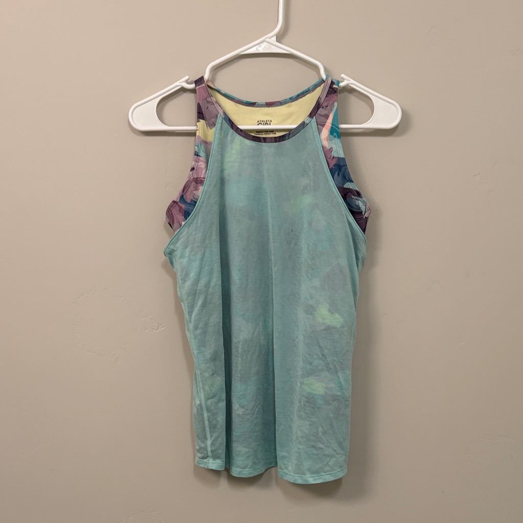 Athleta Aqua And Purple Kids Tank Top